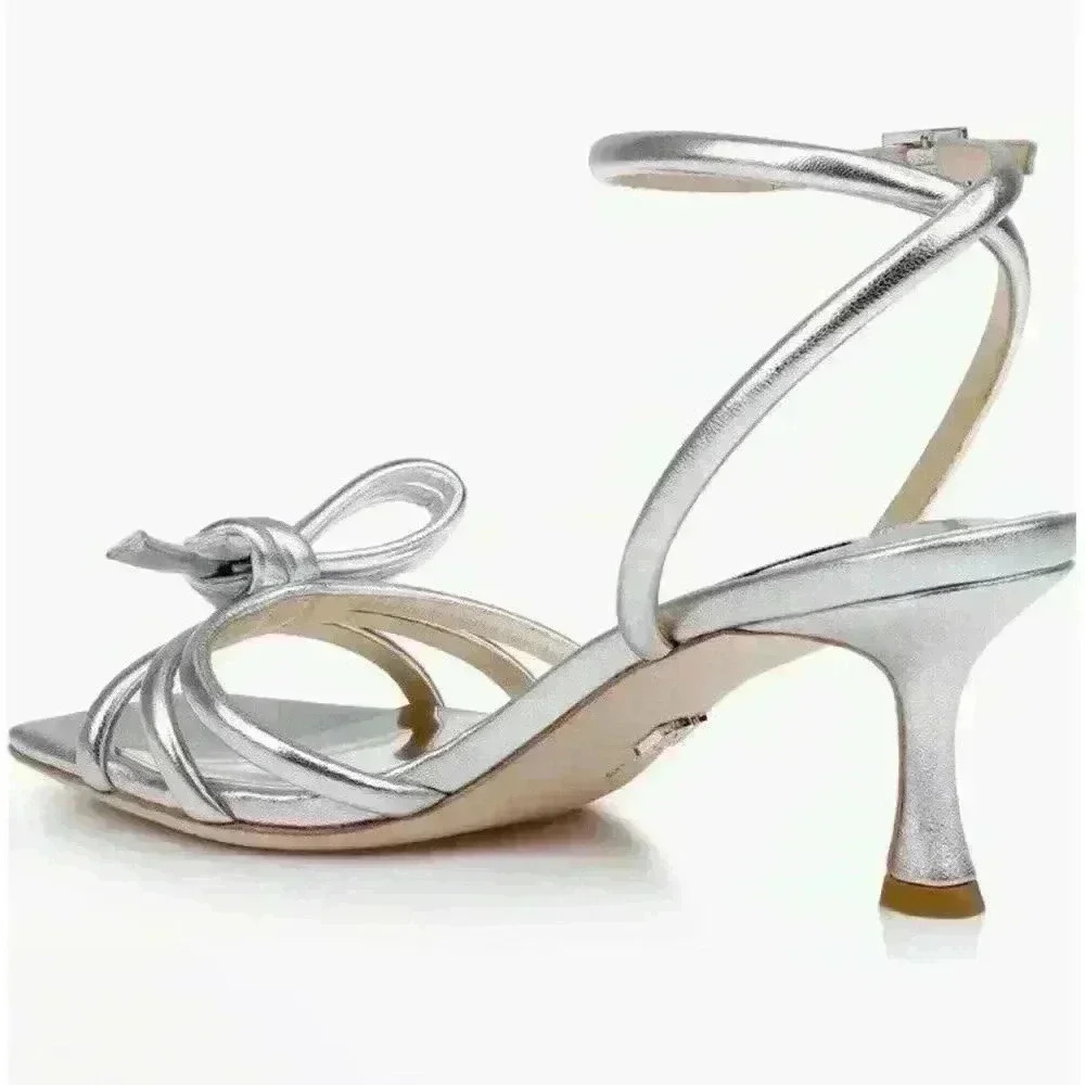 Badgley Mischka Collection Loyalty Ankle Strap Sandal in Silver Size 11 - Picture 3 of 10